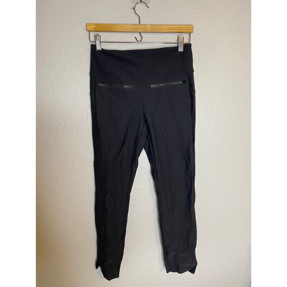 Athleta Black Front-Zip Stellar Crop Pants S - Picture 4 of 12